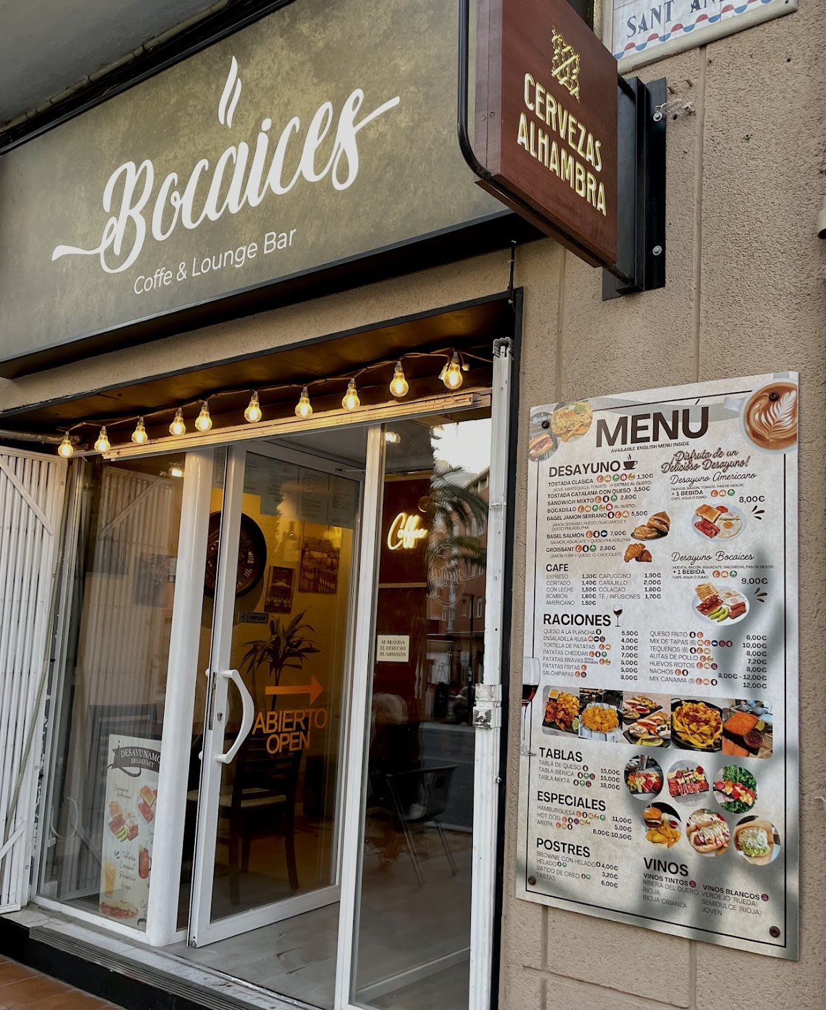 Cafetería & Bar de tapas, Bocaices